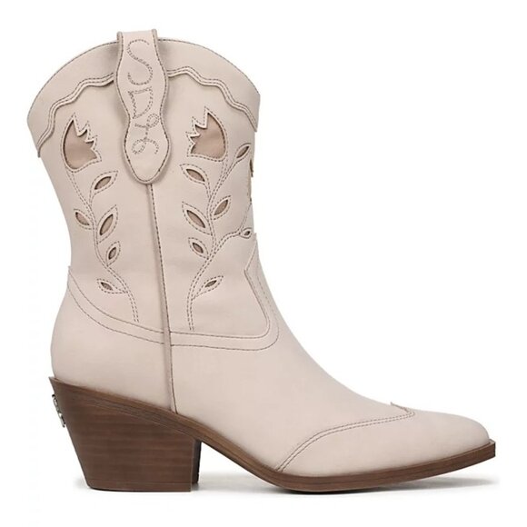 Sam and Libby Women's Flash Block Heel Western Booties - Washed Wheat - Picture 1 of 4